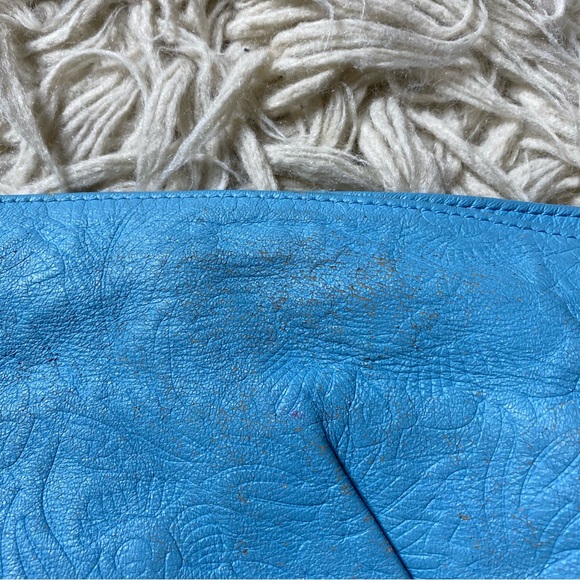 LOEWE Flamenco Sly blue  Leather Shoulder Bag - Picture 6 of 16